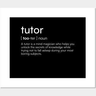 Tutor Definition Posters and Art